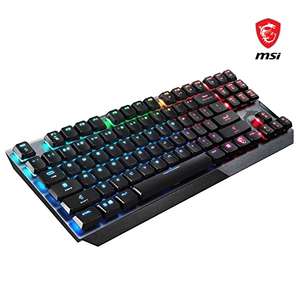 [Prime] MSI Vigor GK50 Low Profile TKL Mechanische Gaming-Tastatur (QWERTZ-DE) | Low Profile Switches, rutschfeste Game Base, RGB, USB 2.0