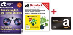 5 Ausgaben c't Magazin (Digital oder Print) für 19,50 € mit 15 € Amazon-Gutschein oder Bosch Bohrer- und Bit-Set "X-Line Classic"