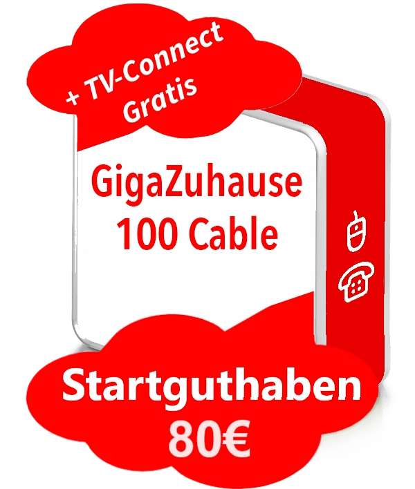 Vodafone GigaZuhause 100 Kabel Internet für effektiv 19,78 € / Monat bei Logitel