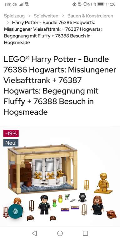 Lego Harry Potter Bundle (76386+76387+76388) + Füllartikel