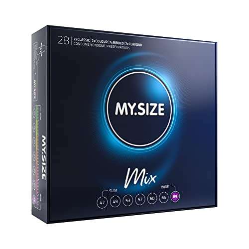 [PRIME/Sparabo] My.Size Mix Kondome, für große Kaliber z.B. 69mm, Großpackung, Inhalt 28 Stück