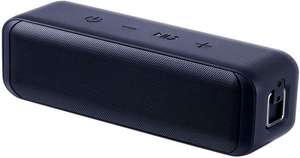 Aukey SK-A2 Bluetooth-Lautsprecher (2x 5W, BT 5.0, ~28h Akku, USB-C, AUX-In, Mikrofon, Stereo-Kopplung, 175x50x67mm, IP67)