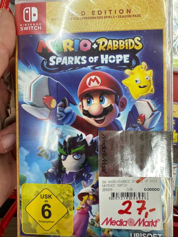 Lokal MM Mosbach: Mario + Rabbids: Sparks of Hope Gold Edition Switch für 27€