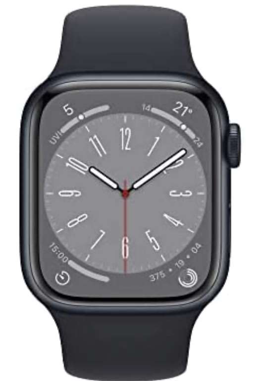 Apple Watch Series 8 GPS 45mm Aluminium Mitternacht Sportarmband Mitternacht