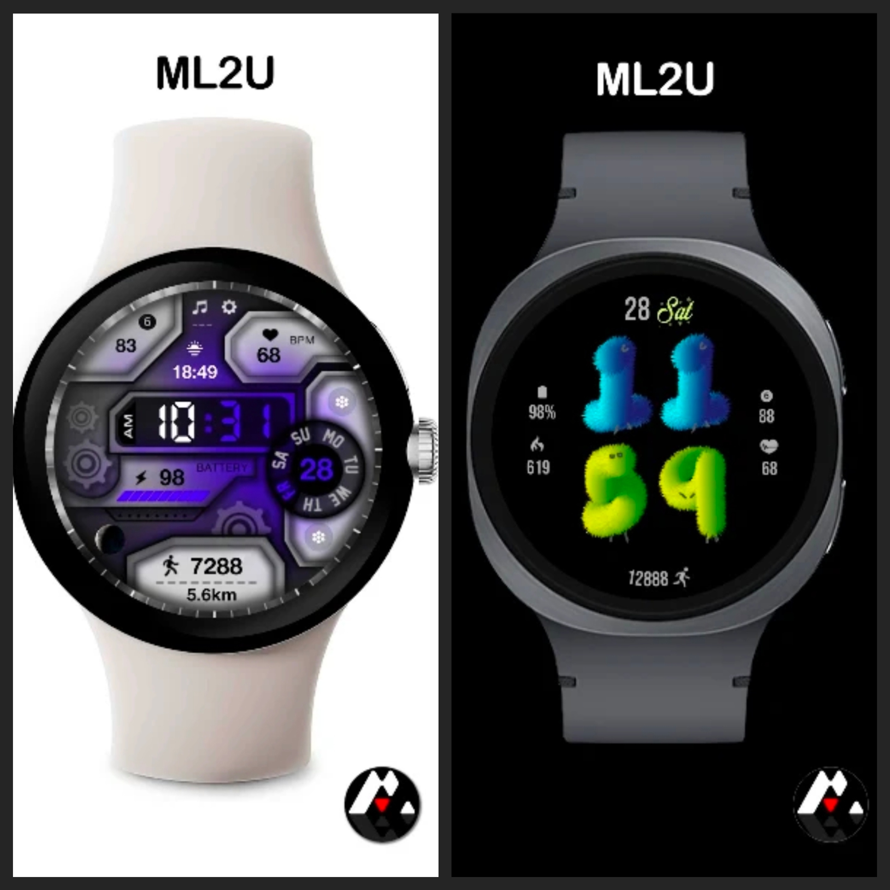 ML2U 224 + ML2U 506 Watch Face [WearOS Watchface][Google Play Store]