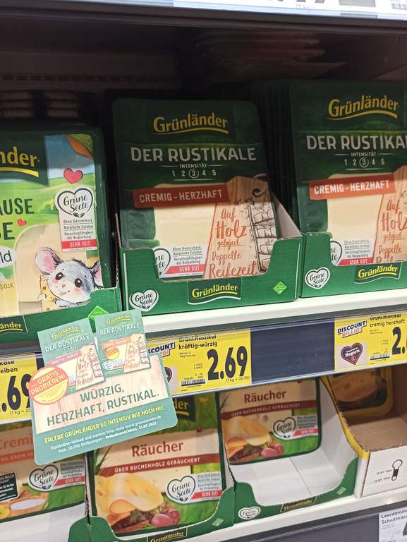 GZG - Grünländer - Der Rustikale Käse gratis probieren ab 02.05.2023