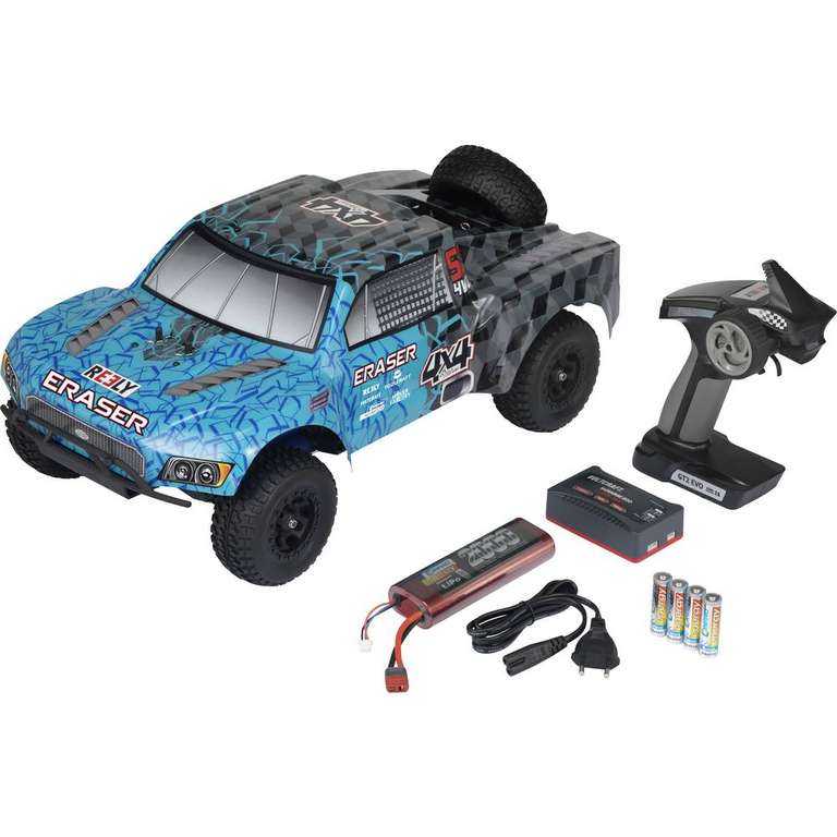 Reely Eraser RE-5928891 RC Auto 1/10 53x29x19cm 2345g brushless 2500kv 4WD 100% RTR Short Course Truck | Reely Stagger RE-6333762 124,56€