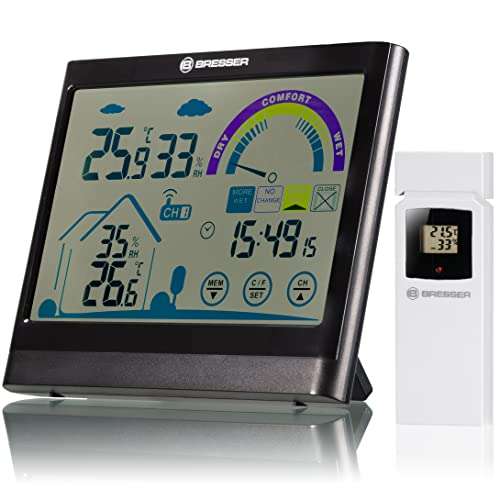 BRESSER VentAir Thermo-/Hygrometer mit Lüftungsempfehlung und Touchscreenfunktion für 19,99€ (Prime/Obi Abh)