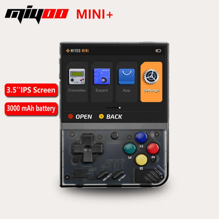 Miyoo Mini Plus lieferbar schwarz 50 + grau 300