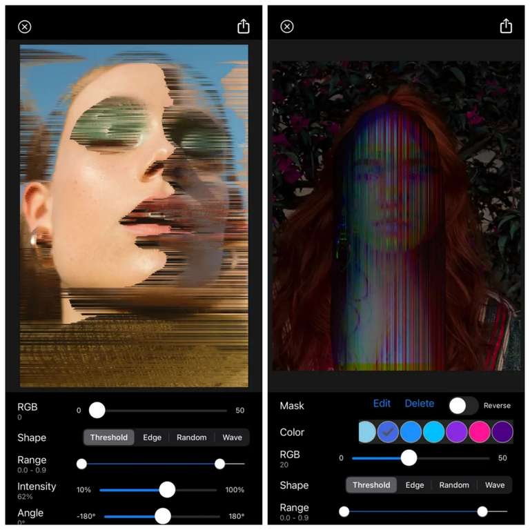 (Apple App Store) Glitch Pixels - Beautifully Broken Photo Fx (iOS, Fotobearbeitung)