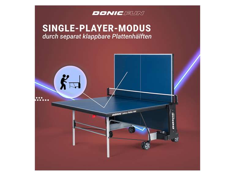[Bestpreis] Tischtennisplatte DONIC Indoor Roller 800