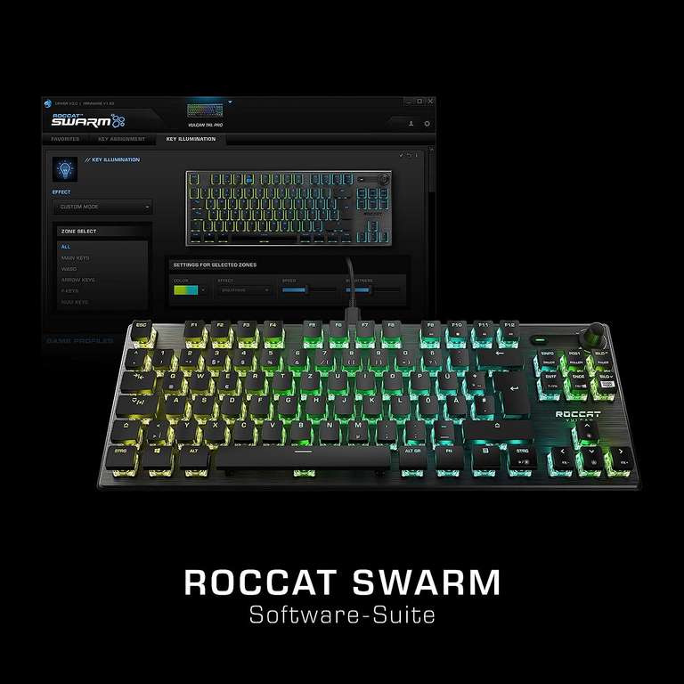 Roccat Vulcan TKL Pro - Kompakte optische RGB Gaming Tastatur