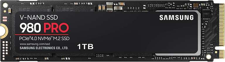 Samsung 980 Pro 1 TB m.2 NVMe SSD PCIe Gen 4 (PS5 kompatibel)