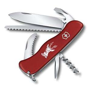 Victorinox Schweizer Taschenmesser, Hunter, Jagdtaschen Messer, Swiss Army Knife, 12 Funktionen (Prime)