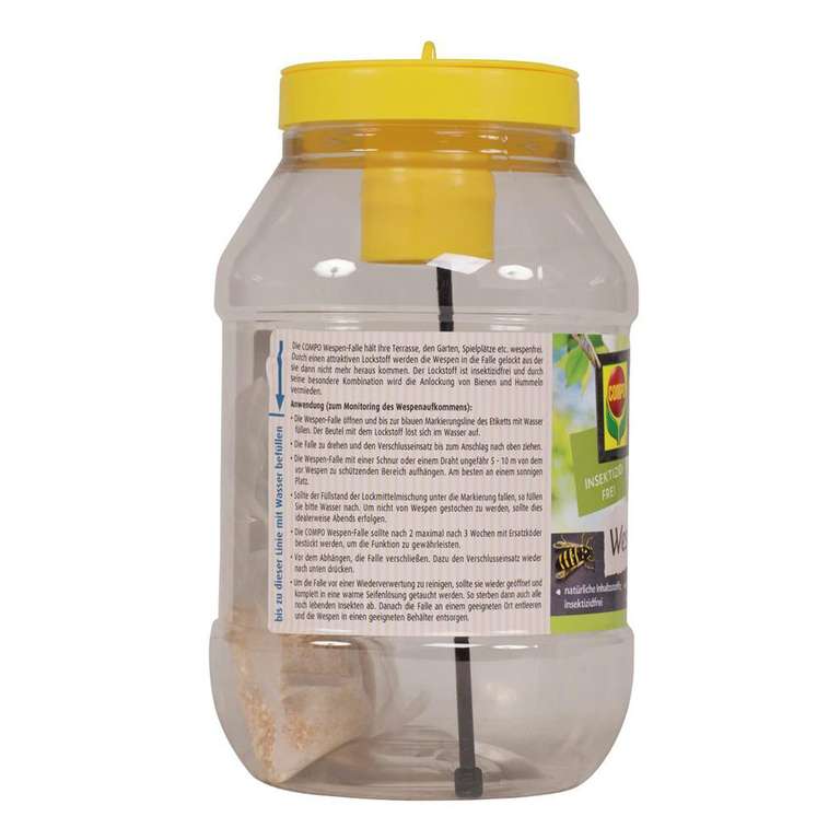 COMPO Wespen-Falle  wiederbefllbar, inkl. Lockstoff, 3 Wochen Wirkung   bei Amazon