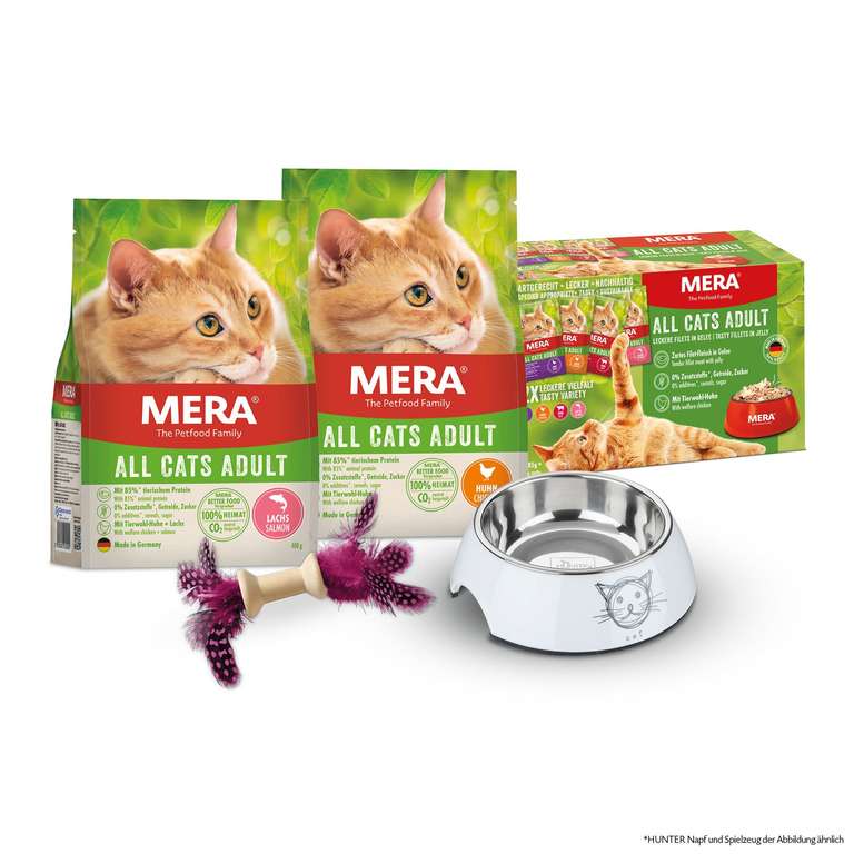(Für CB Mitglieder) MERA x HUNTER Katzen Frühlingsbox - Neukunde + CB Gutschein 30% / Auch was für Hunde
