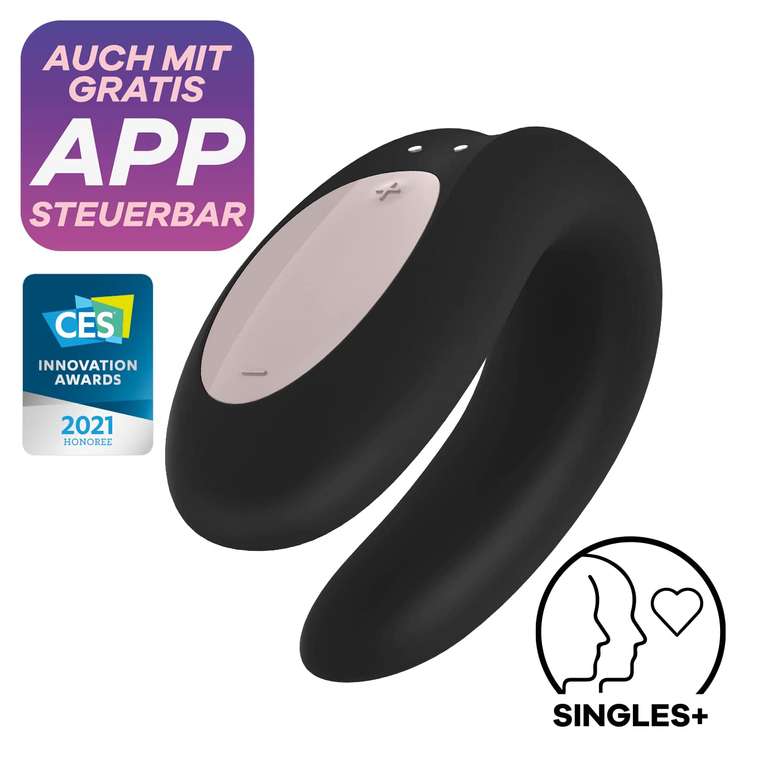 Satisfyer 'Double Joy Connect App' Paar-Vibrator 9 cm | Sex-Spielzeug für Paare extrem stark | App-Steuerung [PRIME oder Abholstation]