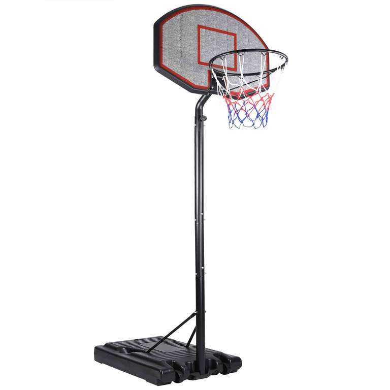 Basketballkörbe Basketballkorb höhenverstellbar 257-305cm mit Rollen
