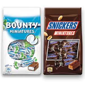 Penny: Miniatures(Kilopreis6,60€)im 150g Beutel von Mars : Twix, Bounty, Snickers, Mars,