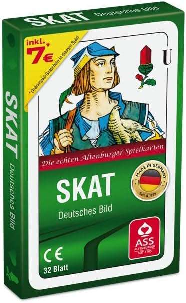 ASS Altenburger Spielkarten Skat Deutsches Bild Kornblume ab 10 Jahre, in Faltschachtel für 1,99 Euro [bol]