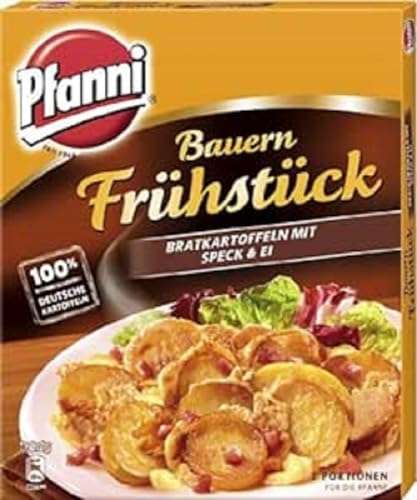 Pfanni Kartoffelfertiggericht Bauern Frühstück Bratkartoffeln mit Speck & Ei 100% deutsche Kartoffeln 10x400 g