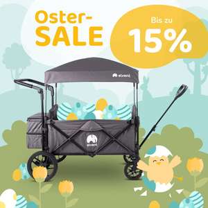 Oster-SALE: 15% auf alle Bollerwagen und Laufräder der Marke elvent