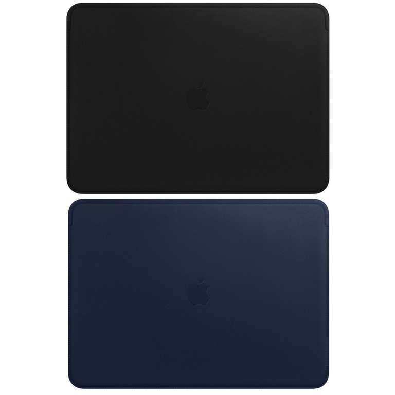Apple MacBook Pro 15" Lederhülle in black (MTEJ2ZM/A) oder midnight blue (MRQU2ZM/A) | aus echtem Leder | mit weicher Innenseite