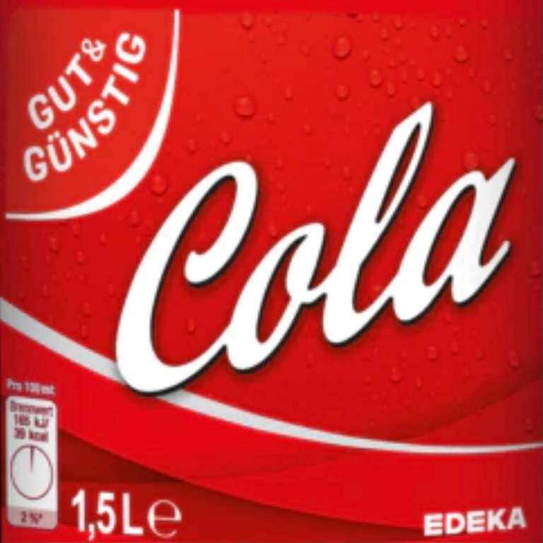 GUT&GÜNSTIG 1,5l Cola der Eigenmarke (16⅔ Cent/Liter) bei EDEKA