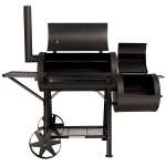 TAINO Yuma BBQ Smoker | Ca. 3,5mm Materialstärke | Gewicht ca. 90 kg | Grillfläche ca. 76x40 cm & 42x40 cm | Temperaturanzeige