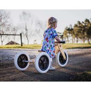 Nachhaltiges Laufrad / Trike 3 in 1 aus umweltgerechten Plantagenholz