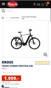 Trekking E-Bike KROSS TRANS HYBRID PRESTIGE 630
