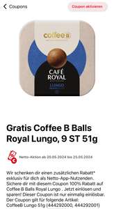 Gratis Coffee B Balls Lungo und Gold-Zeitung Coupon Netto MD