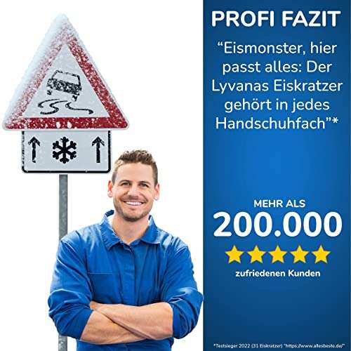 Eiskratzer / Scheibenkratzer Auto, Testsieger - (Testnote 1,2) - sehr  stabiler Kratzer / Auto Zubehör - Made in Germany - prime