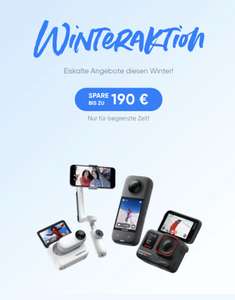 Insta360 X3 Winteraktion: 11 % Rabatt auf die X3 + GRATIS Insta360 Thermosflasche + gratis 114 cm unsichtbarer Selfie-Stick