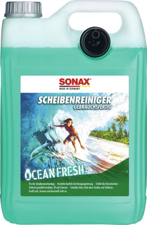 SONAX Scheibenreiniger gebrauchsfertig Ocean-Fresh (5 Liter) [Prime]