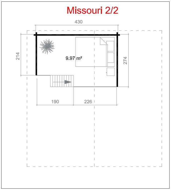 Lasita Ferienhaus Missouri Platinum Gästehaus 32,9m2