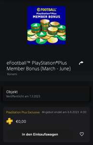 eFootball Playstation Plus Member Bonus @PSN