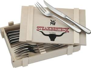 2x WMF Steakbesteck 12-teilig in Holzkiste (12 Personen) für 39,98€ [Müller]