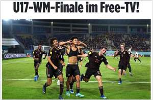 WM Finale der U-17 Nationalmannschaft, Samstag 02.12.2023 im Free TV auf RTL, ab 13 Uhr