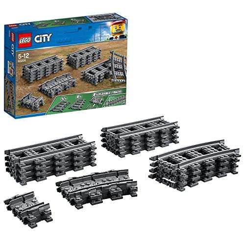 LEGO 60205 City Schienen, 20 Stück, Erweiterungsset, Kinderspielzeug