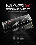 Magix SSD 512GB M.2 PCIe X-EVO, Lese-/Schreibgeschwindigkeit bis zu 2500/1500 MB/s, Gen3x4 NVMe 3D NAND