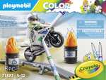 [Amazon Prime] PLAYMOBIL Color 71377 Motorrad, kreatives Fahrzeugdesign mit wasserlöslichen Stiften - Crayola