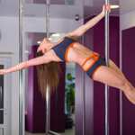 Pole Dance Stange 45 mm, Tanzstang 216,5 bis 275 cm Höhenverstellbar, Pole Dance Stange mit Statisch & Spinning Funktion