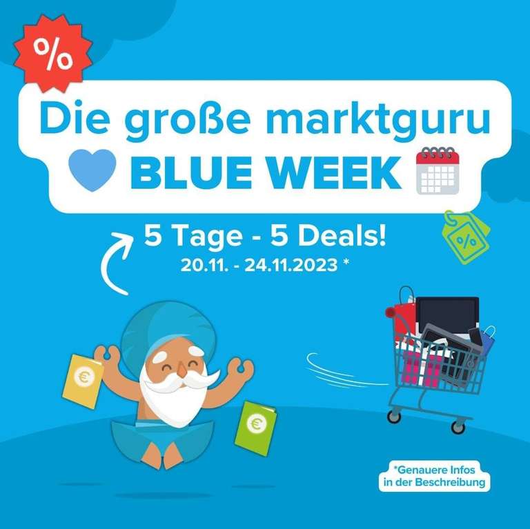 [Marktguru Blue Week ab 20.11.] 5 Tage - 5 extra Deals mit einen speziellen Promo Code