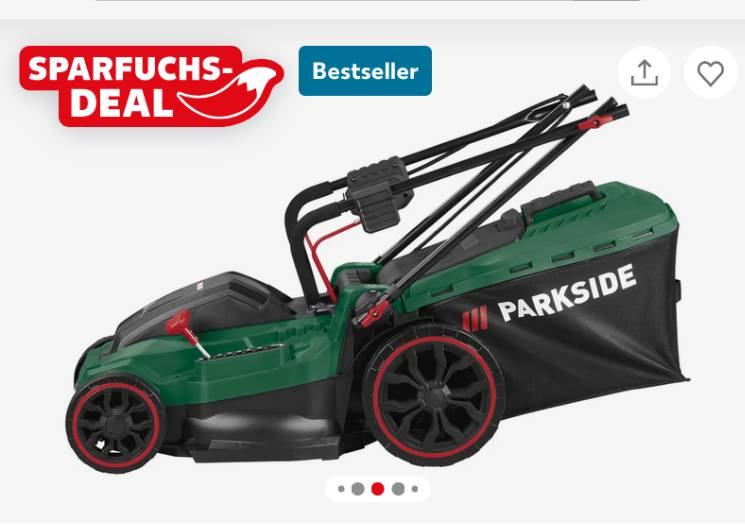 [Kaufland/Marktplatz/Drittanbieter] PARKSIDE 40V Akku Rasenmäher Gartenmäher PARM 41 A1 ohne Akku & Ladegerät 69,99 mit XTRA möglich