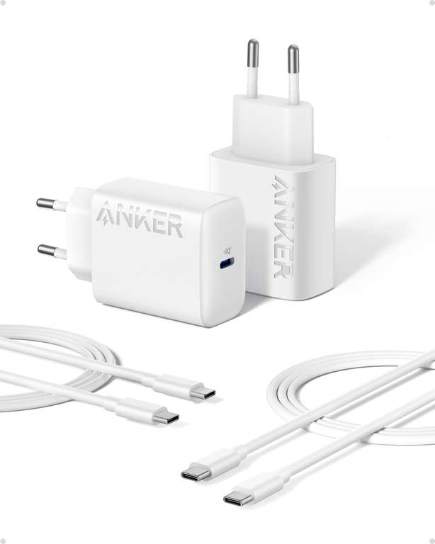 [Prime - Sammeldeal] z.B. Anker 25W (2er Set) USB-C Ladegerät mit 1,5m Kabel ; Solo 20W mit Kabel 9,99€ ; 20W 7,99€