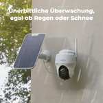 Reolink Argus PT Lite mit Solarpanel - 2k Akku Überwachungskamera; 2,4GHz WLAN; 355°/140° Schwenkbar; PIR, KI-Erkennung, 2-Wege-Audio