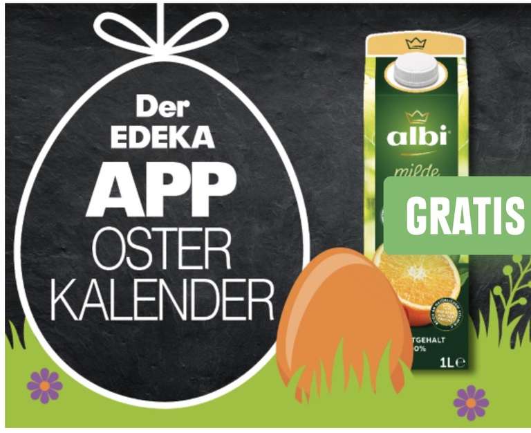 Gratis Edeka Nordbayern Ostercountdown: albi Saft, Nektar oder Fruchtsaftgetränk