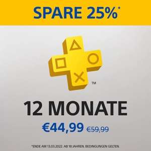 12 Monate PlayStation Plus (nur für Kunden ohne aktives Abo) | in Kombination mit Guthaben für ~35,50€
