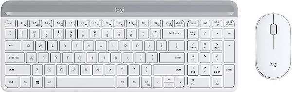 Logitech MK470 Slim weiß Combo Kabelloses Tastatur-Maus-Set